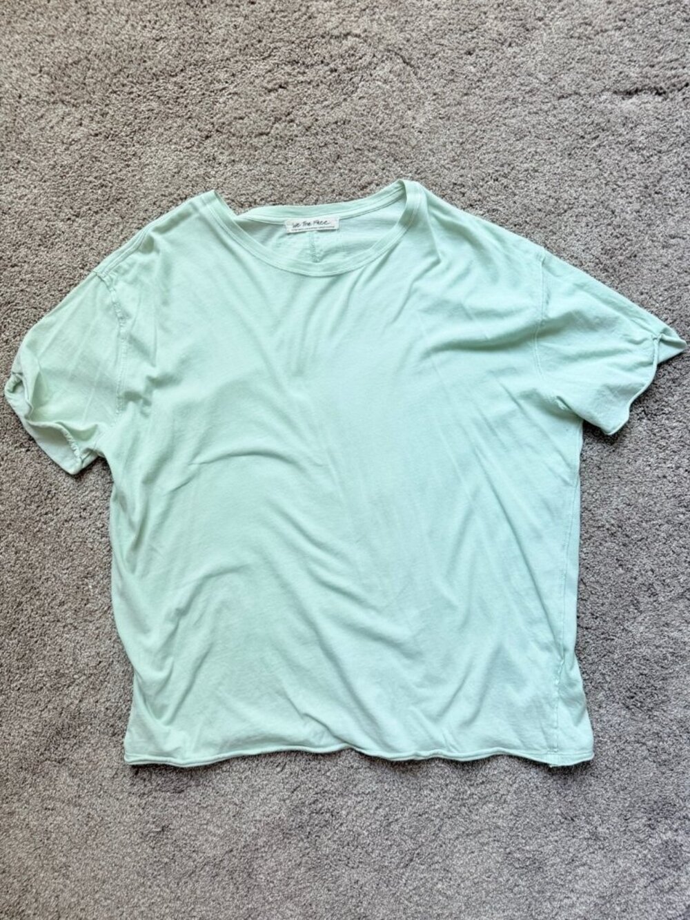 We The Free Shirt Short Sleeve T-Shirt Mint Green Cotton T Spring Women X-Small